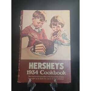 Vintage Hershey's 1934 Cookbook Spiral Hardcover Reprint 1971 Chocolate Cooking